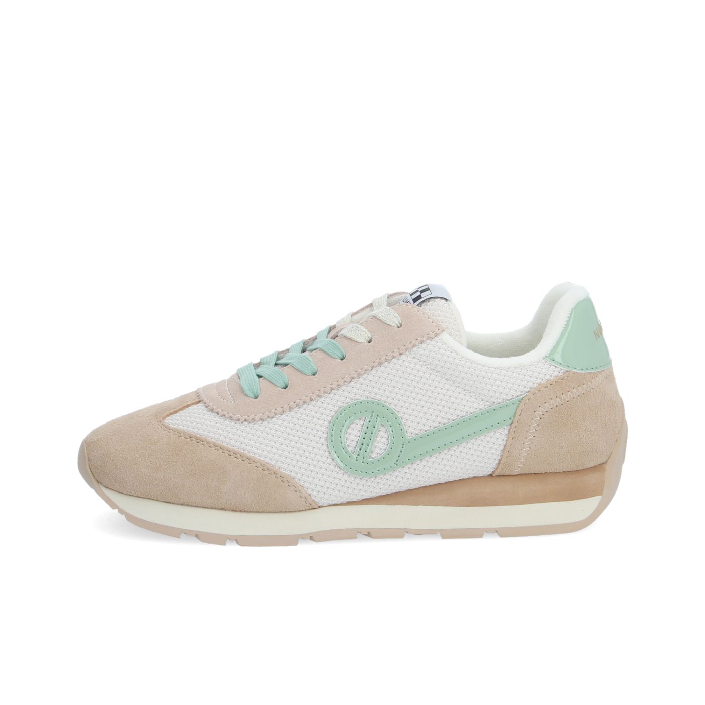 CITY RUN JOGGER W - S.KNIT/SD/PAT - BLANC CASSE/BEIGE/VERT